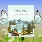 Treats Table Adventure Rustic Bears Baby Shower Poster