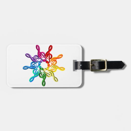 Trebel Clefs in een Bagagelabel van het Patroon (Voorkant horizontaal)