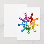 Trebel Clefs in een patroonuitvindingen Kaart (Voorkant / Achterkant)