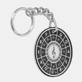 Trebele ClefPiano Keys Cirkel van Vijfden Sleutelhanger (Voorkant Links)
