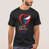 Trebic Czech Republic Heart Flag Lion Coat of Arm T-shirt (Voorkant)