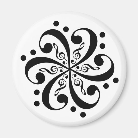 Treble Bass Swirl Magnet (Voorkant)