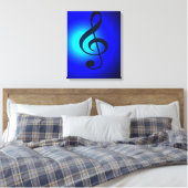Treble Blue Canvas Afdruk (Insitu (Slaapkamer))