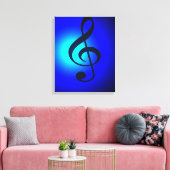 Treble Blue Canvas Afdruk (Insitu (Woonkamer))