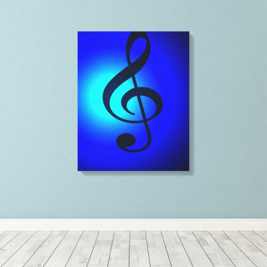Treble Blue Canvas Afdruk (Insitu (Houten vloer))