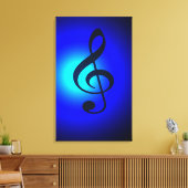 Treble Blue Canvas Afdruk (Insitu (Woonkamer))