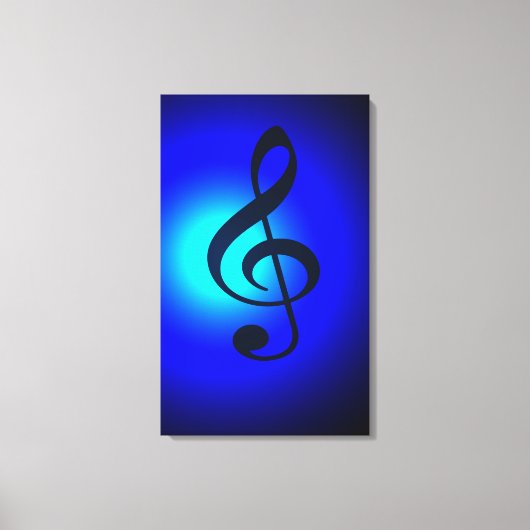 Treble Blue Canvas Afdruk (Voorkant)