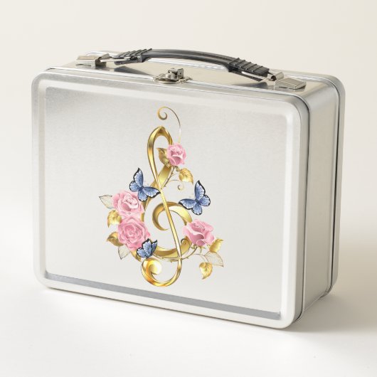 Treble cleart met roze rozen (Voorkant)
