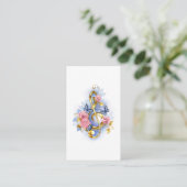 Treble cleart met roze rozen advieskaart (Staand voorkant)