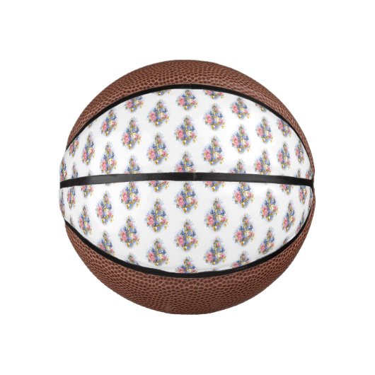 Treble cleart met roze rozen basketbal (Voorkant)