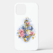 Treble cleart met roze rozen Case-Mate iPhone case (Achterkant)