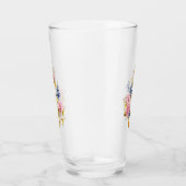 Treble cleart met roze rozen glas (Rechts)