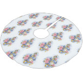 Treble cleart met roze rozen kerstboom rok (Gekanteld)