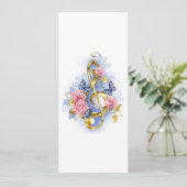 Treble cleart met roze rozen menu (Staand voorkant)