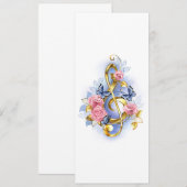 Treble cleart met roze rozen menu (Voorkant / Achterkant)
