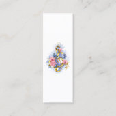 Treble cleart met roze rozen mini visitekaartje (Voorkant)