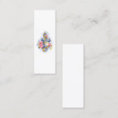 Treble cleart met roze rozen mini visitekaartje (Voorkant / Achterkant)