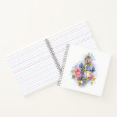 Treble cleart met roze rozen notitieboek (Binnen)