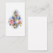 Treble cleart met roze rozen notitiekaartje (Voorkant / Achterkant)