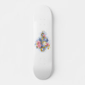 Treble cleart met roze rozen persoonlijk skateboard (Voorkant)
