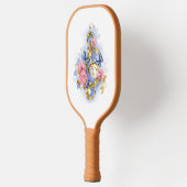 Treble cleart met roze rozen pickleball paddle (Links)