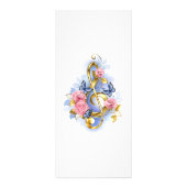 Treble cleart met roze rozen reclamekaart (Voorkant)