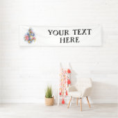 Treble cleart met roze rozen spandoek (Insitu)