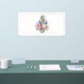 Treble cleart met roze rozen spandoek (Beurs)