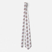 Treble cleart met roze rozen stropdas (Achterkant)