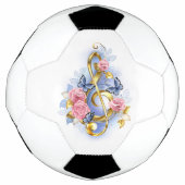 Treble cleart met roze rozen voetbal (Voorkant)
