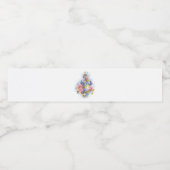 Treble cleart met roze rozen waterfles etiket (Enkel label)
