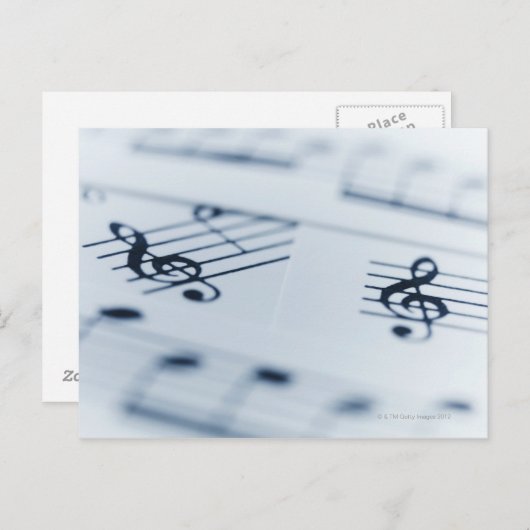 Treble Clef 2 Briefkaart (Voorkant / Achterkant)