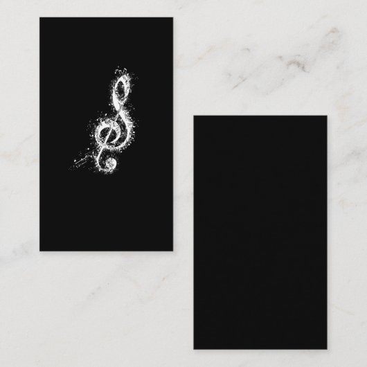 Treble Clef Art Musical Notes Musician Orchestra Visitekaartje (Voorkant / Achterkant)