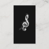 Treble Clef Art Musical Notes Musician Orchestra Visitekaartje (Voorkant)