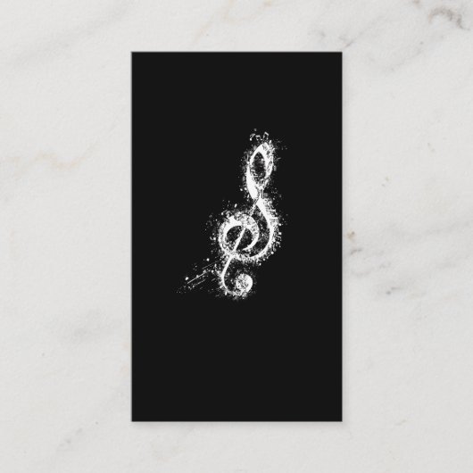 Treble Clef Art Musical Notes Musician Orchestra Visitekaartje (Voorkant)