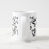 Treble Clef Bass Clef Heart Muzieknoten Mok (Achterkant)