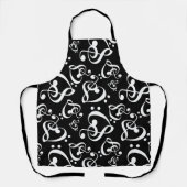 Treble Clef Bass Clef Hearts Music Pattern Napkins Schort (Voorkant)