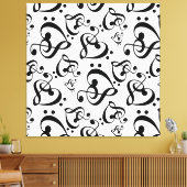 Treble Clef Bass Clef Hearts Muziek Wall Art Canva Canvas Afdruk (Insitu (Woonkamer))