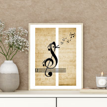 Treble Clef Bird Muzieknoten Bladmuziek