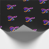 Treble Clef Black Cadeaupapier (Hoek)