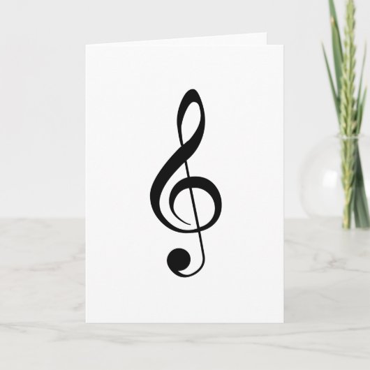 Treble Clef Blank Notecard Kaart (Voorkant)