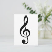 Treble Clef Briefkaart (Staand voorkant)