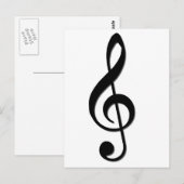 Treble Clef Briefkaart (Voorkant / Achterkant)