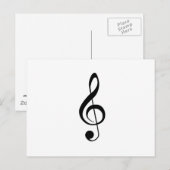 Treble Clef-Briefkaart Briefkaart (Voorkant / Achterkant)