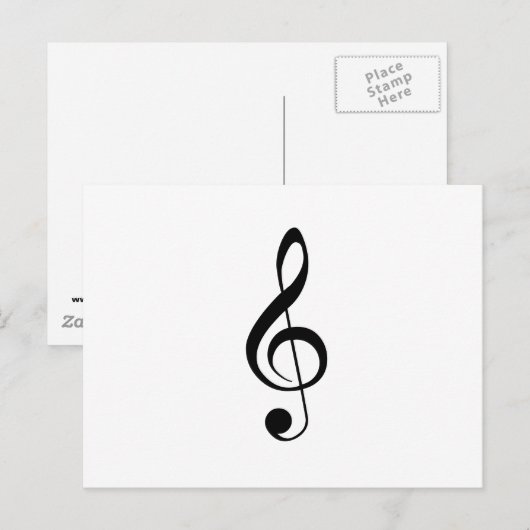 Treble Clef-Briefkaart Briefkaart (Voorkant / Achterkant)