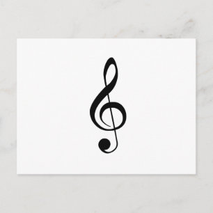 Treble Clef-Briefkaart Briefkaart