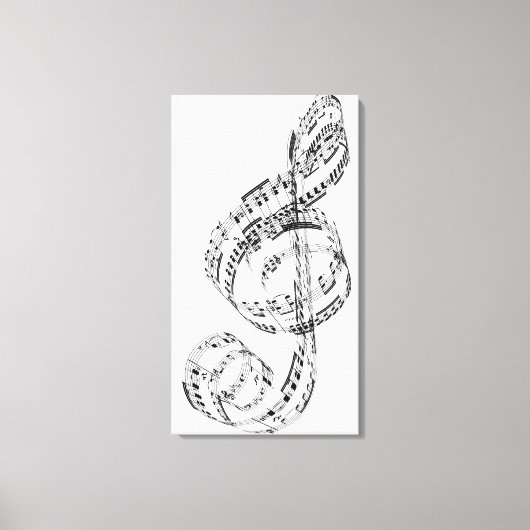 Treble Clef Canvas Afdruk (Voorkant)