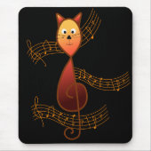 Treble Clef Cat Muismat (Voorkant)