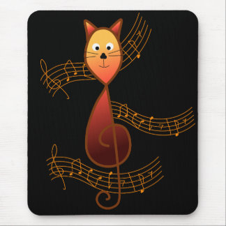 Treble Clef Cat Muismat