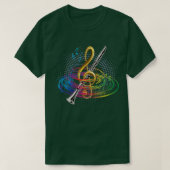 Treble Clef Clarinet T-shirt (Design voorkant)